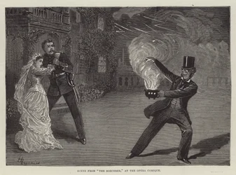 Szene aus Der Zauberer, in der Opera Comique
